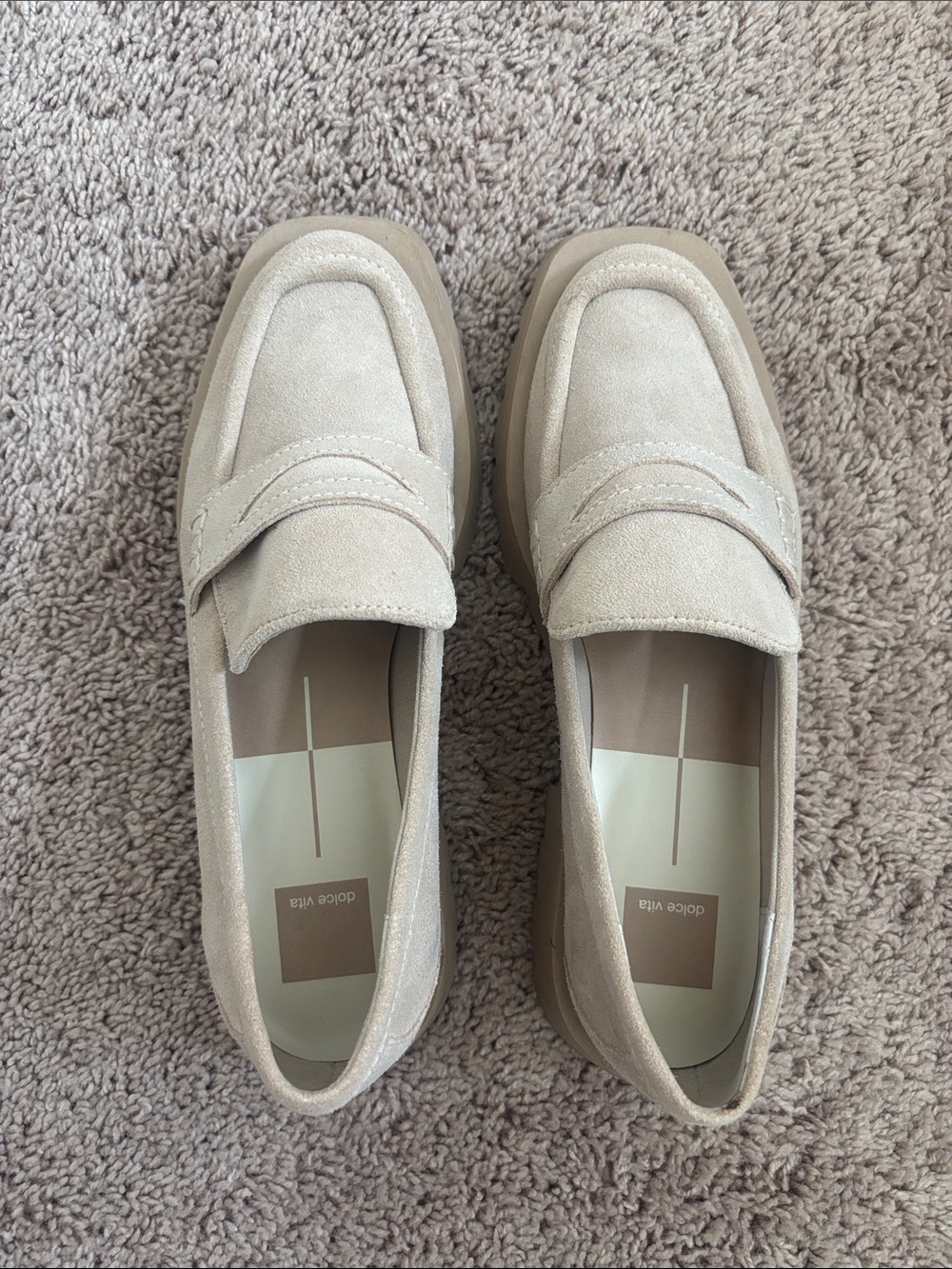 Dolce Vita Beige Suede Loafers